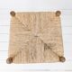 Tabouret Mid Century Rustique Campagne Vintage Jonc tressé Jonc Tabouret en
