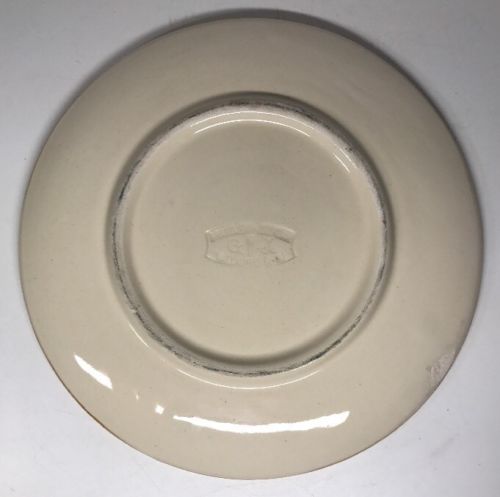 Plate Vintage Imitation wood Vallauris Grandjean Jourdan