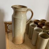 Vintage stoneware orangeade set by Michel Woop