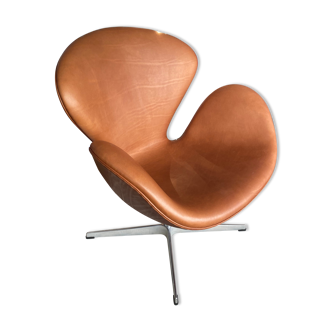 Fauteuil Swan d'Arne Jacobsen pour Fritz Hansen cuir