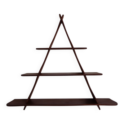 Mid-Century Triangular Teak Wall Shelf, Germany, 1960s