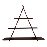 Mid-Century Triangular Teak Wall Shelf, Germany, 1960s