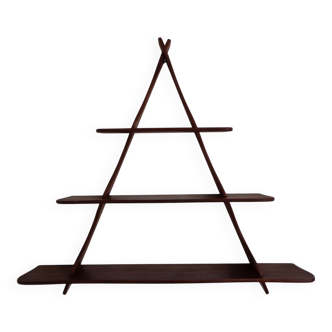 Mid-Century Triangular Teak Wall Shelf, Germany, 1960s