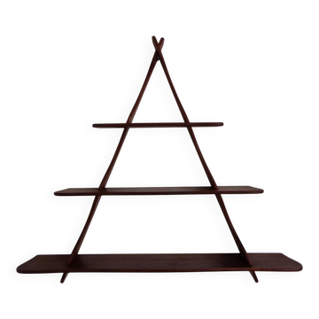 Mid-Century Triangular Teak Wall Shelf, Germany, 1960s