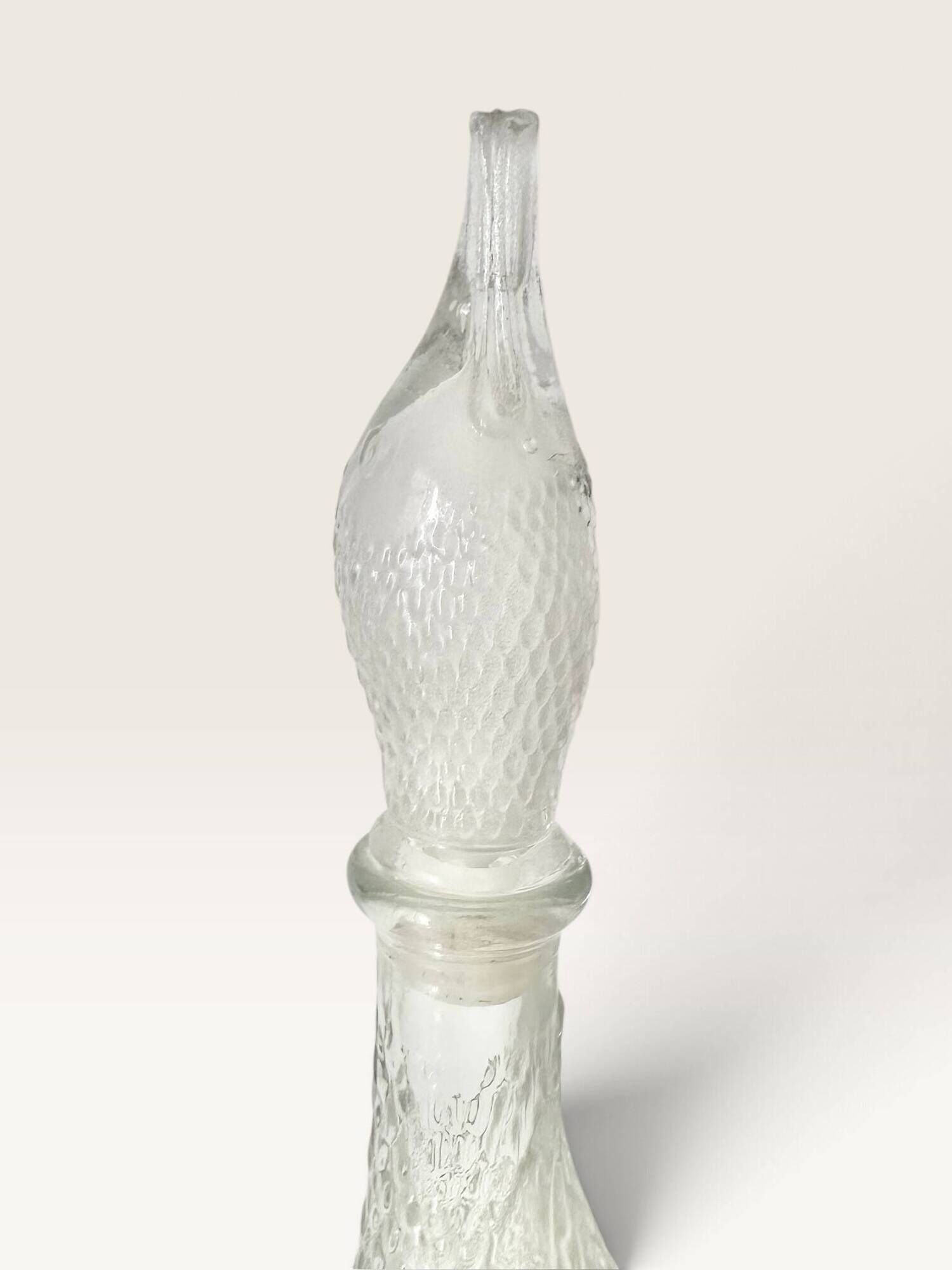 Moulded glass duck carafe