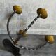 Pair of wrought iron candle holders four arms 50s