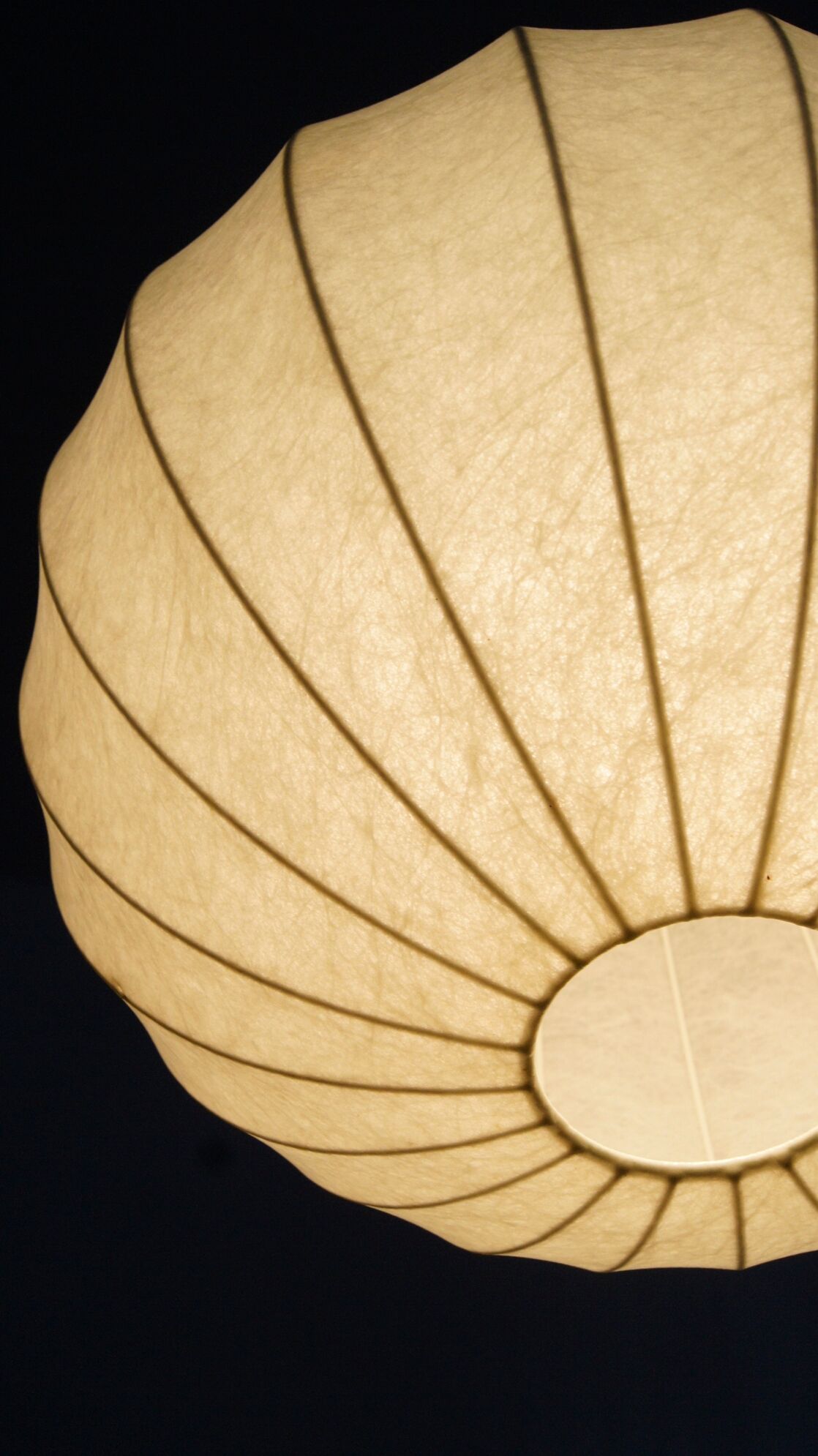 Mid-century german cocoon pendant lamp from goldkant leuchten