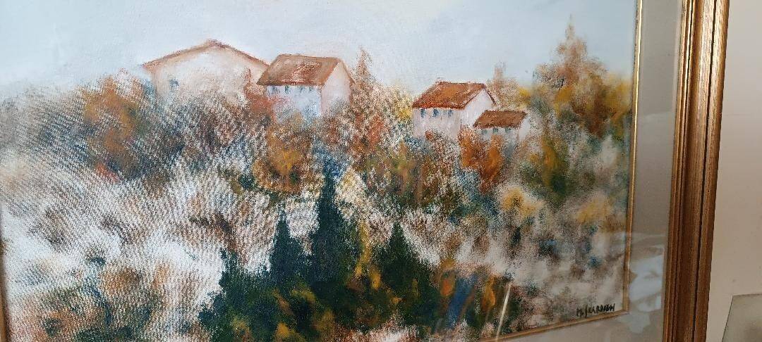 Oil on canvas Marino Scardigli (Pistoia, 1921-Pescia, 2005) - Tuscan landscape