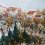 Oil on canvas Marino Scardigli (Pistoia, 1921-Pescia, 2005) - Tuscan landscape