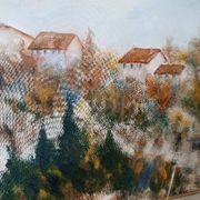 Oil on canvas Marino Scardigli (Pistoia, 1921-Pescia, 2005) - Tuscan landscape