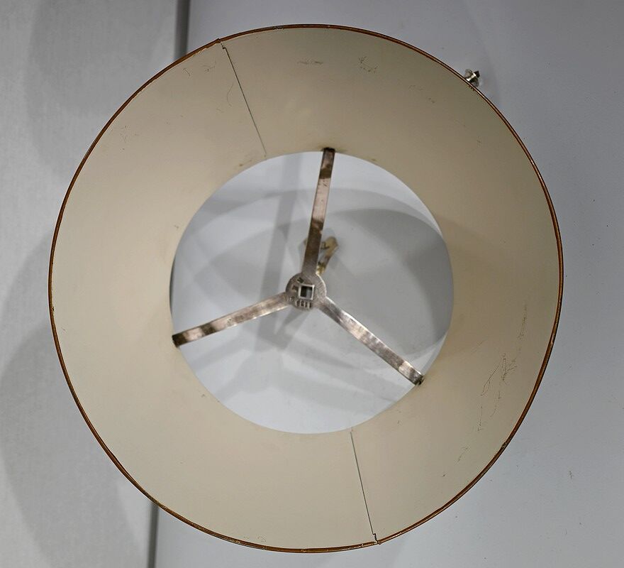 White metal bouillotte lamp, empire style – early twentieth century