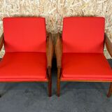 2x 60s 70s Teak Easy Chair Kai Lyngfeld Larsen Søborg Møbler Danish 60s