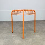 Vintage Ikea Vasteron stool, orange steel wire, 1990s
