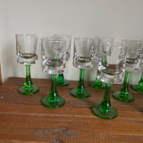 11 stemmed glasses