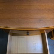 Pair of Louis Philippe style bedside tables in cherry wood.