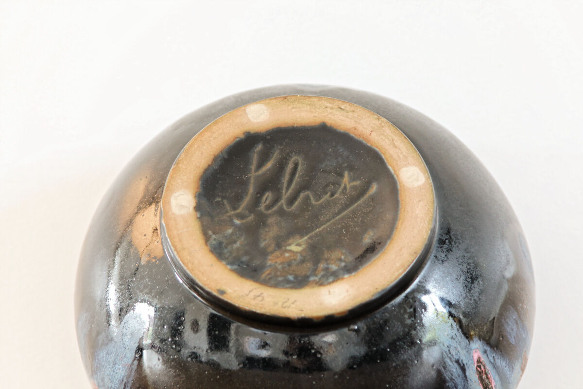 Puisaye sandstone vase, signed Alfred Lebret