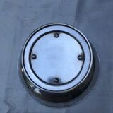 Vintage art deco cup in silver metal