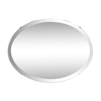 Miroir ovale biseauté