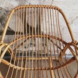 Vintage rattan armchair