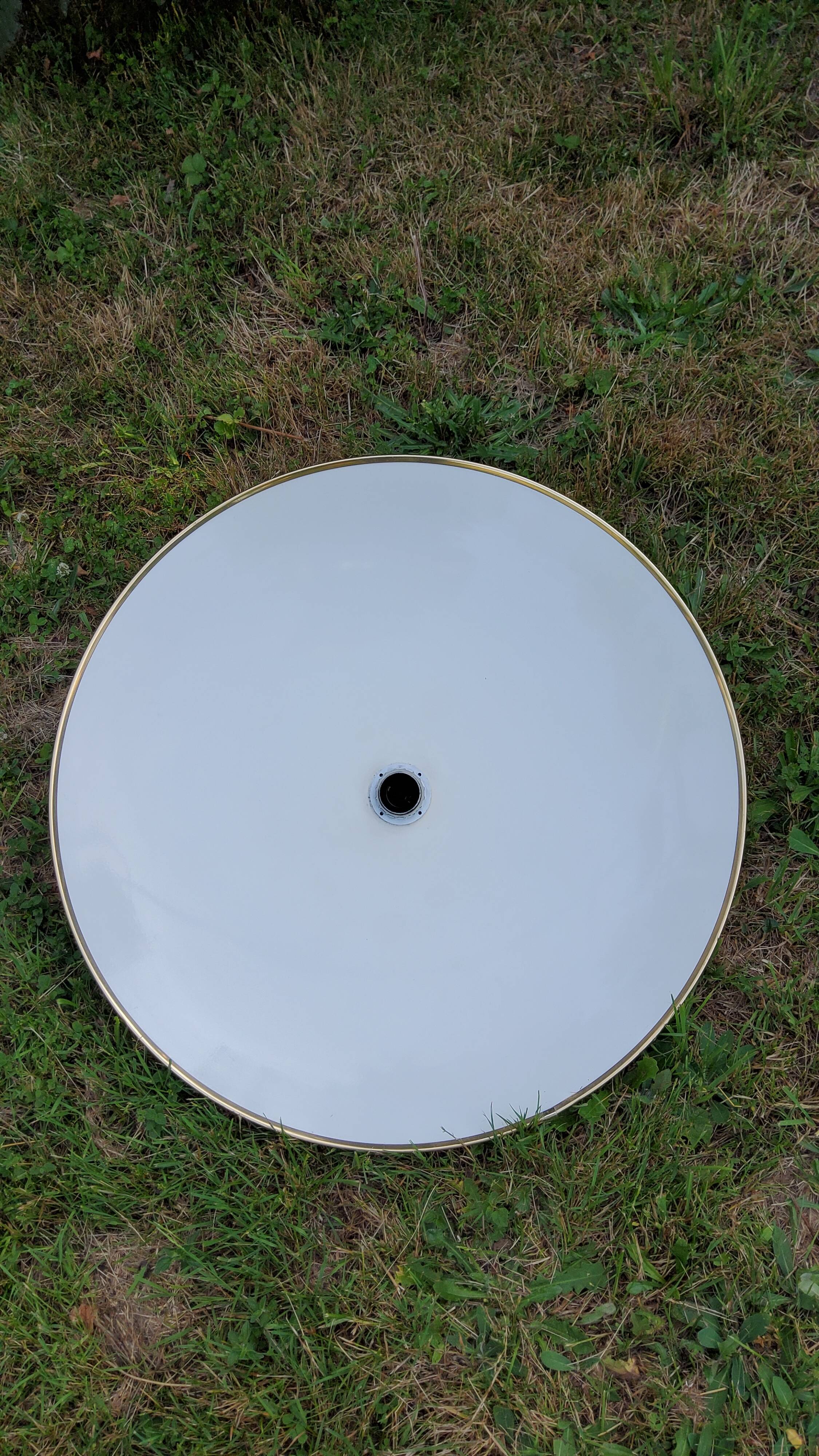 Scandinavian lacquered sheet metal suspension from the 70s