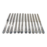 12 fruit knives 950 silver Minerva Louis XVI style wheat ear Turron