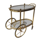 Oval brass serving table