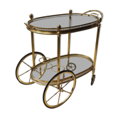 Oval brass serving table