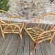 Paire fauteuils rotin