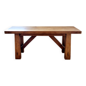 Banc vintage en bois, fabriqué artisanalement, style rustique