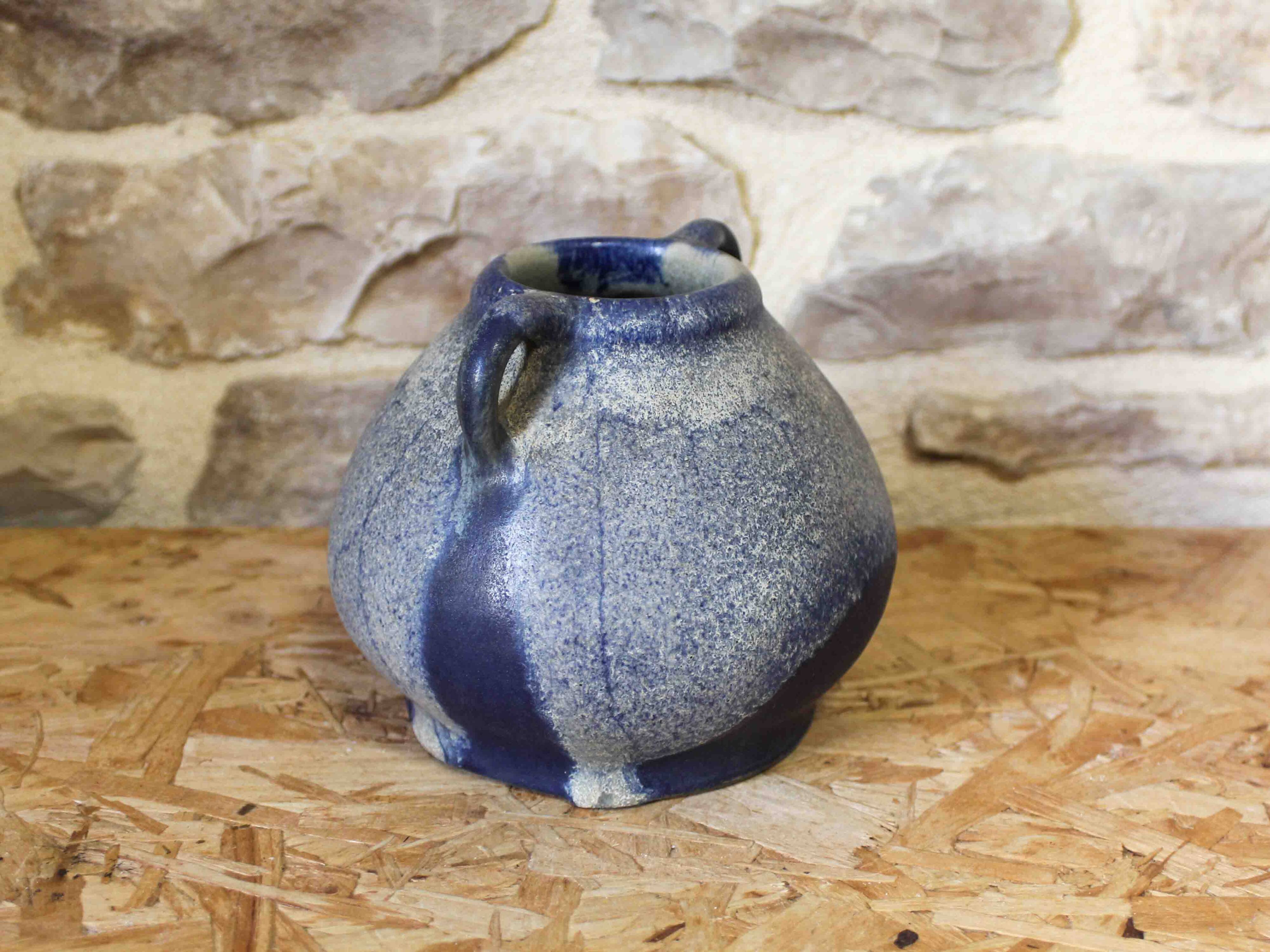 Glazed stoneware vase Léon Pointu