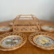 Ensemble de sous verre papillon vintage
