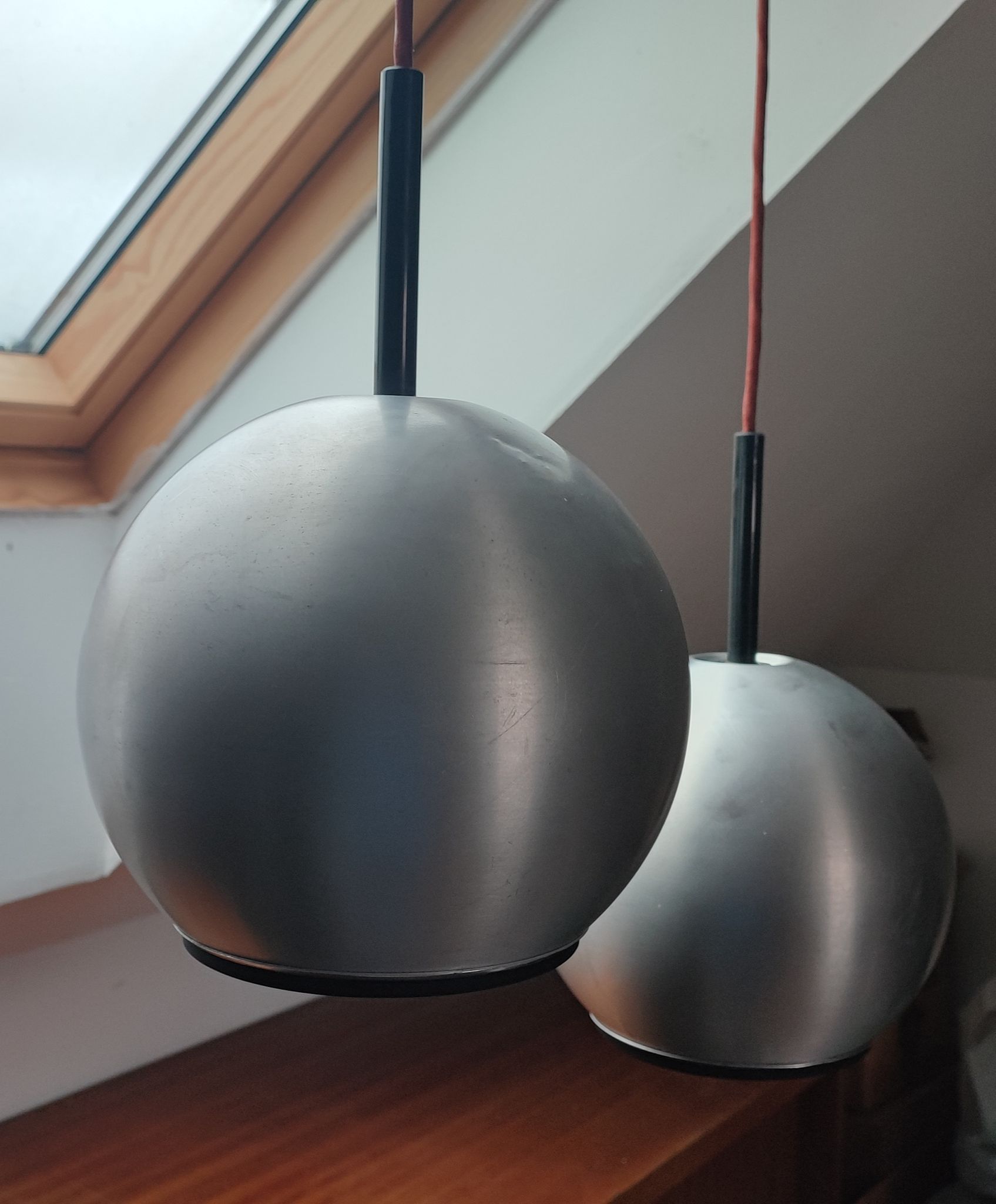 Duo de suspensions aluminium Erco 1970
