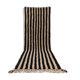 Handmade traditional Beni Ouarain carpet, white and black, 75/300.