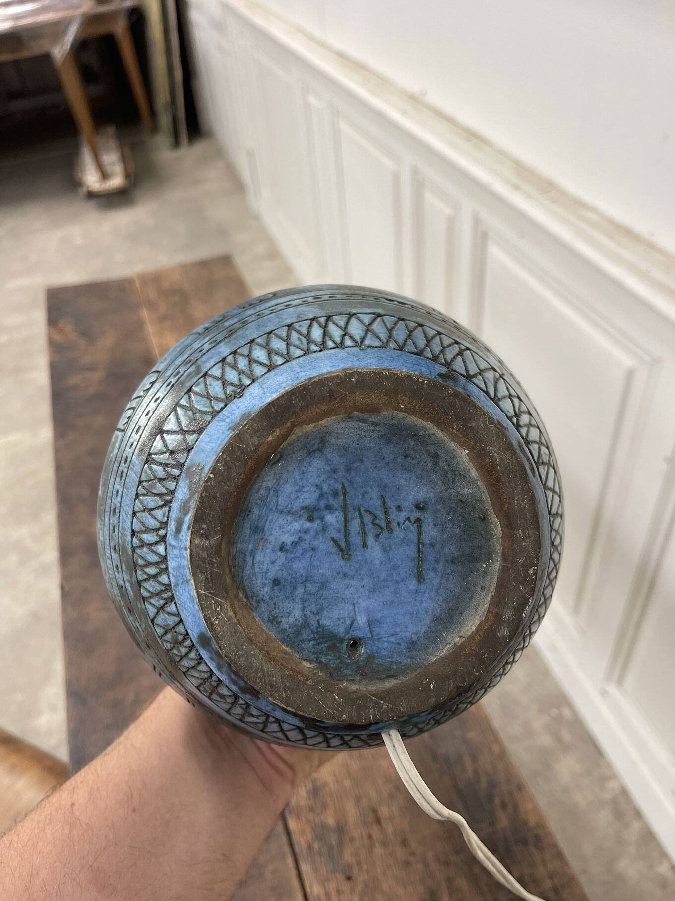 Jacques Blin ceramic lamp from the 60s