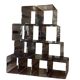 Set of 12 smoked plexi lockers and chrome insert by Michel DUMAS, 1970s