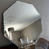 Octagonal beveled mirror 35 x 35 cm