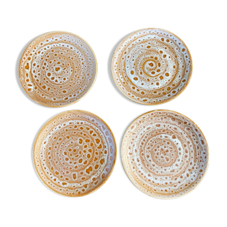 Lot 4 dessert plates Niderviller-70s
