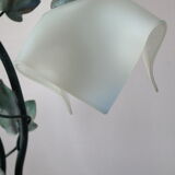 Table lamp in metal and frosted glass by Jean-Pierre Ryckaert, collection "Louisiane" 60's