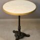 Bistro table with cast iron base