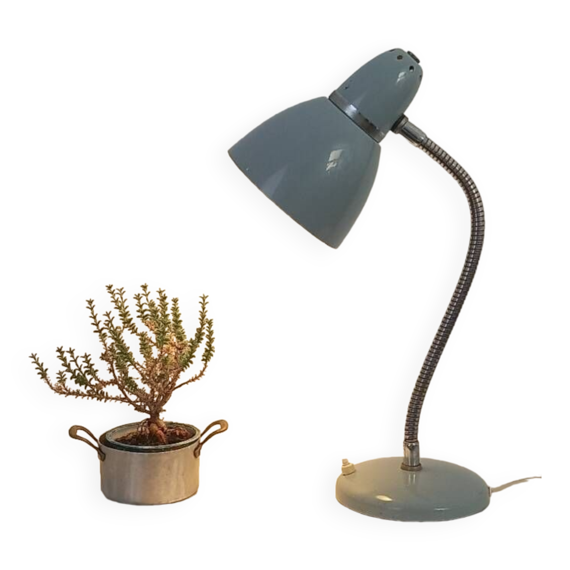 Lampe de bureau années 50 - couleur bleu clair Lancia Flavia