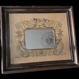 Antique wooden mirror