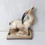 Charles Lemanceau Art Deco ceramic antelope