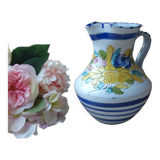 Pitcher ceramic decoration hand-painted vintage
