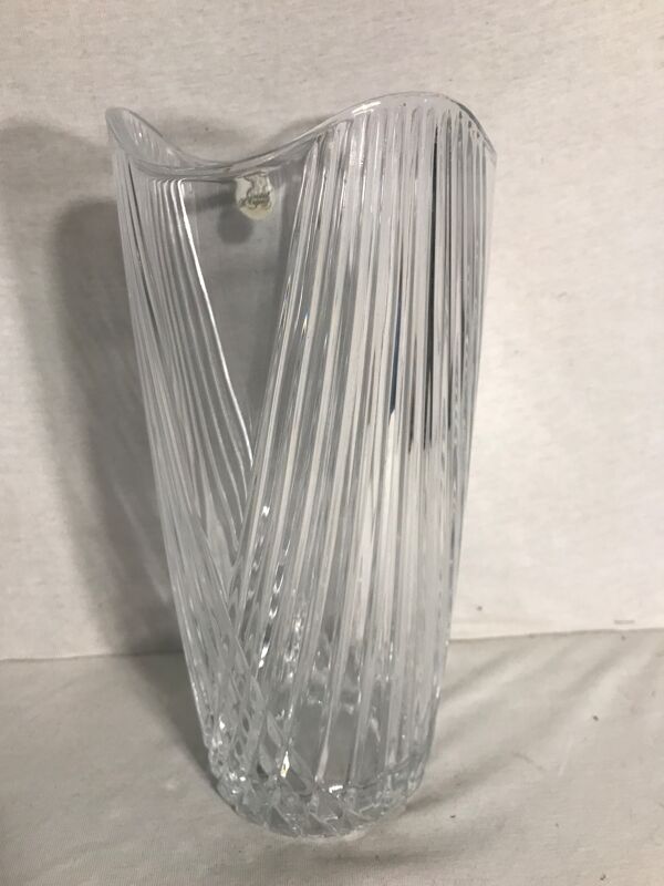 Vase verre cristal d'Arques made in France décoration vintage