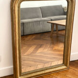 Louis Philippe Mirror beaded carved gold  74x98cm