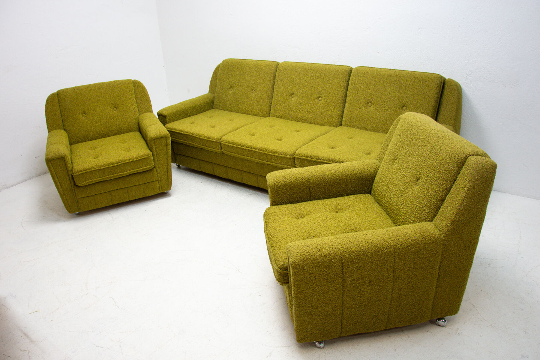 Eastern bloc vintage living room set, Czechoslovakia, 1970