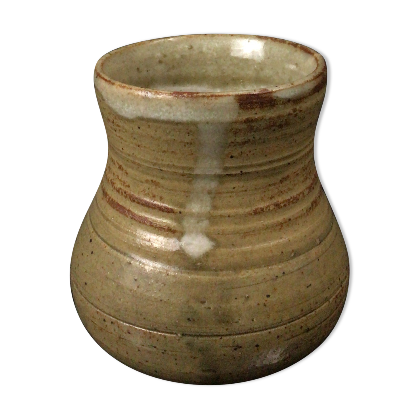 Stone stone vase Lion Puisaye