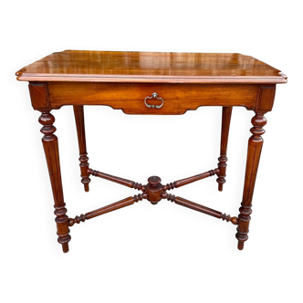 Small louis xiii style mahogany writing table, 19th century