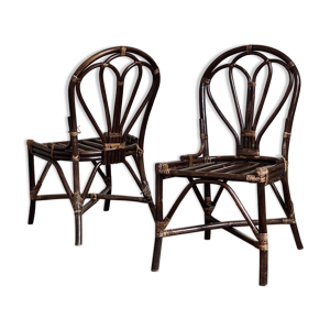 2 chaises en rotin