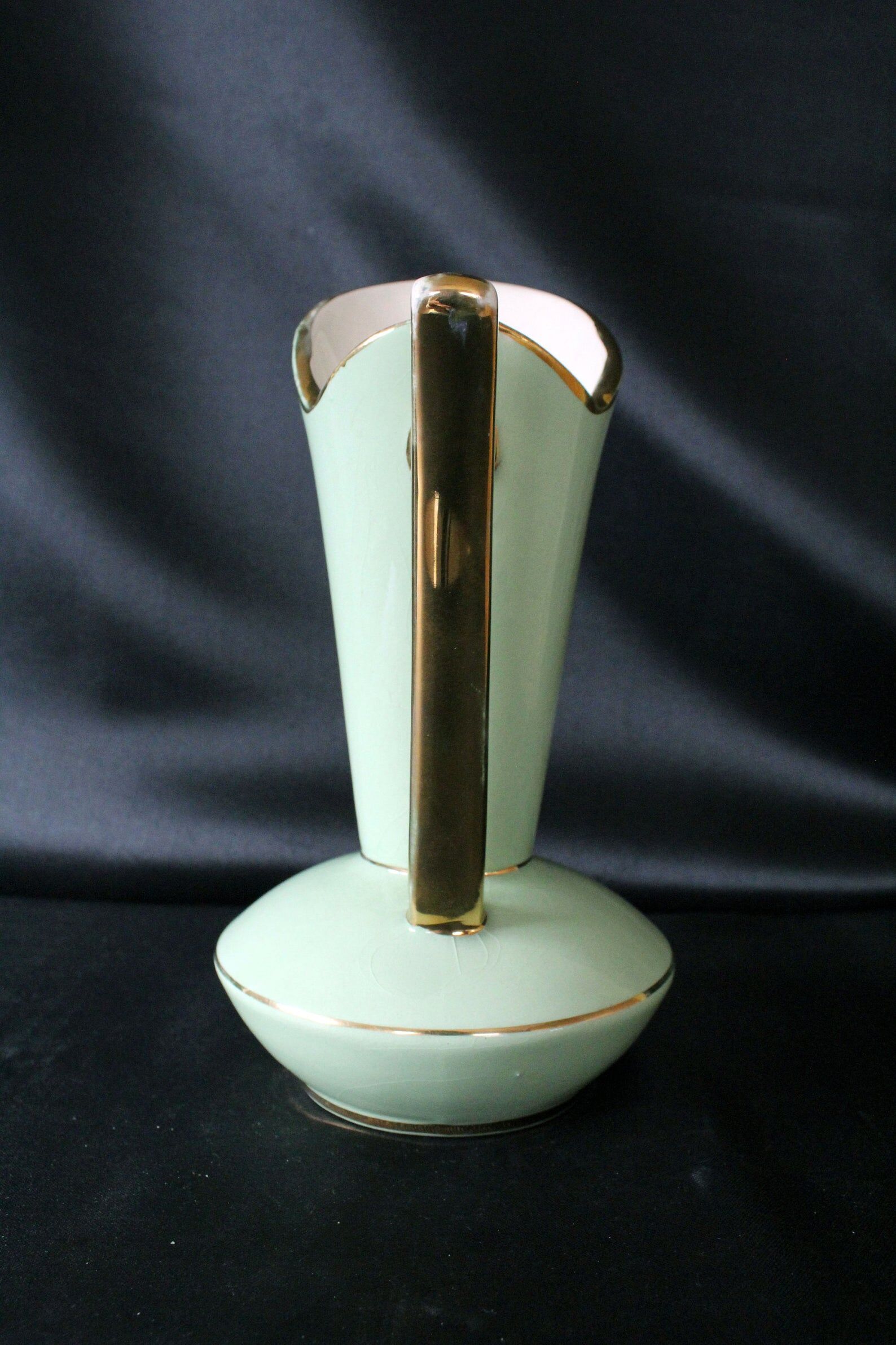 Vintage Art Deco Boch Freres Keramis Raymond Chevallier ceramic pitcher